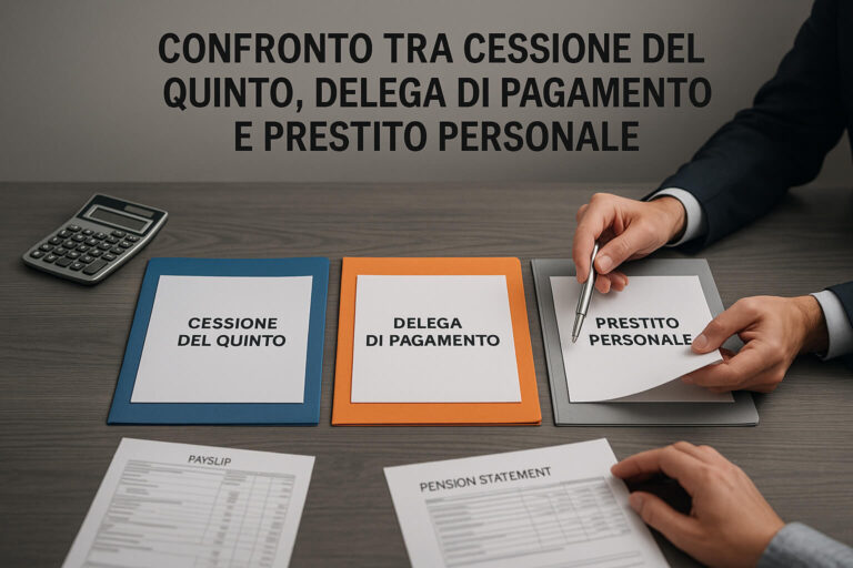Cessione del quinto, delega e prestito personale: cosa li differenzia?