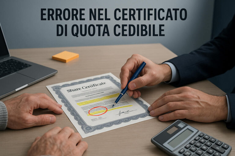 Errore nel certificato di quota cedibile INPS: cosa fare e come correggerlo