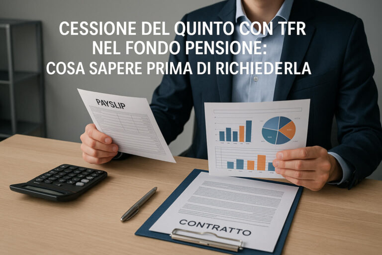 Cessione del quinto per dipendenti privati con TFR nel fondo pensione: cosa sapere prima di richiederla